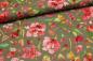 Preview: Canvas Webstoff Baumwolle Aquarellblumen