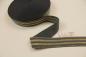 Preview: Gummi grau gold gestreift 4cm