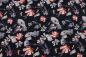 Preview: Viscose Jersey dunkelblau mit roten Blumen