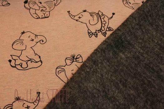 Happy Fleece Elefant rosa