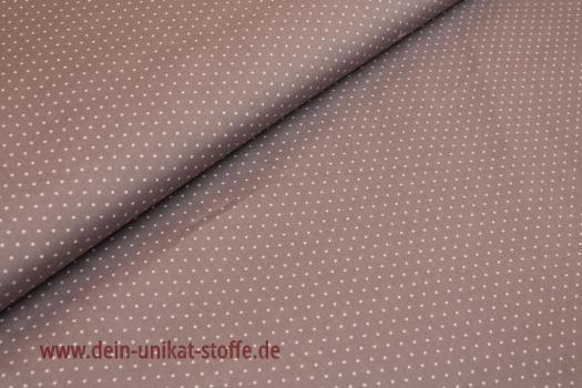 Webstoff Baumwolle Punkte grau