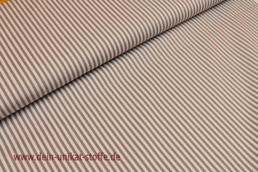 Baumwolle Webstoff Streifen grau