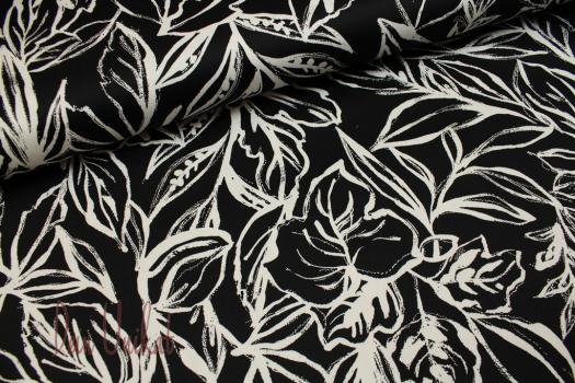 Baumwollsatin mit Blumen