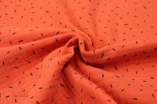 Musselin Strichel Lachs - Orange