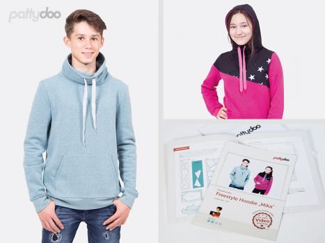 Schnittmuster Teenie Hoodie Mika Pattydoo