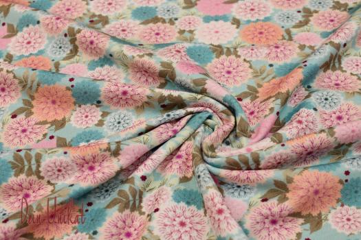 Sommersweat Blumen pastell
