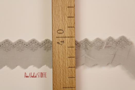 Baumwollband, Spitze, Festonspitze weiß