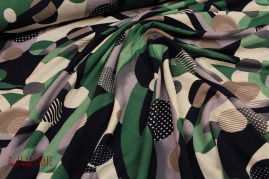 Viscose Jersey grafisches Muster grün