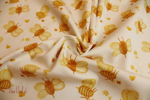 Webstoff Baumwolle Bienen