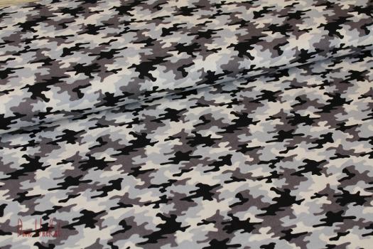 Webstoff Baumwolle Camouflage grau