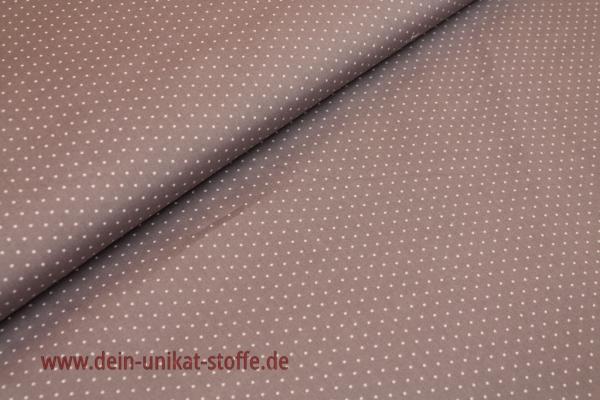 Webstoff Baumwolle Punkte grau