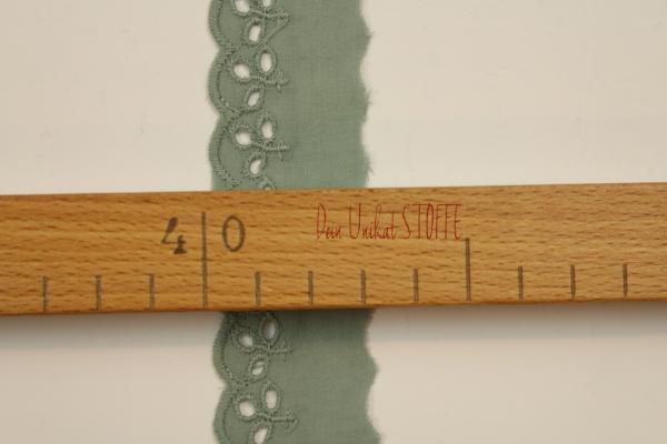 Baumwollband, Spitze, altgrün