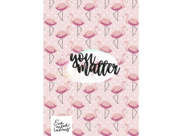 Maskenstoff- Bingo- Flamingo- Lillestoff