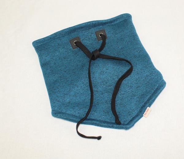 Kuscheliger Schlupfschal Strickfleece petrol
