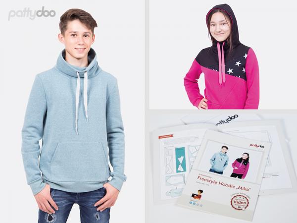 Schnittmuster Teenie Hoodie Mika Pattydoo