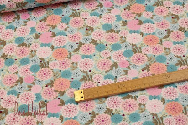 Sommersweat Blumen pastell
