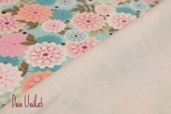 Sommersweat Blumen pastell