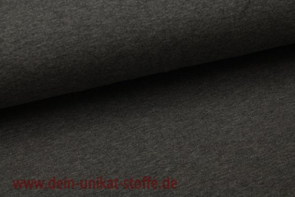 Sommersweat French Terry mittelgrau meliert