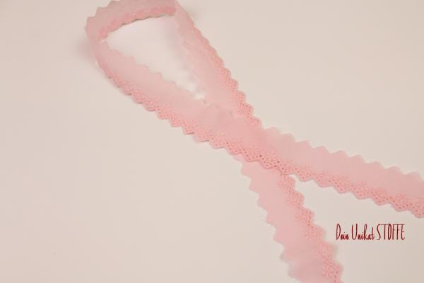 Baumwollband, Spitze, Festonspitze rosa