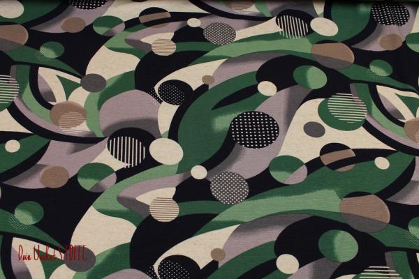 Viscose Jersey grafisches Muster grün