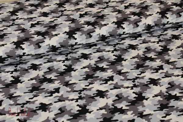 Webstoff Baumwolle Camouflage grau