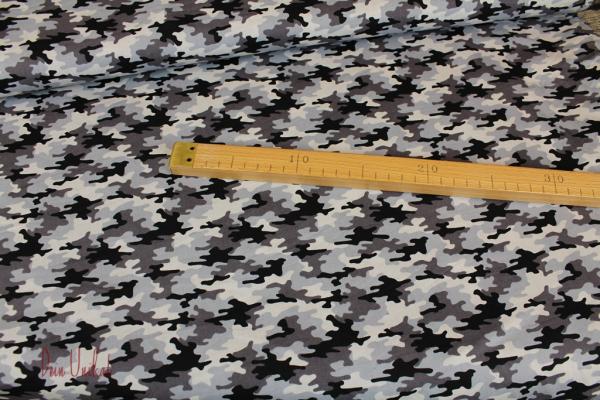 Webstoff Baumwolle Camouflage grau